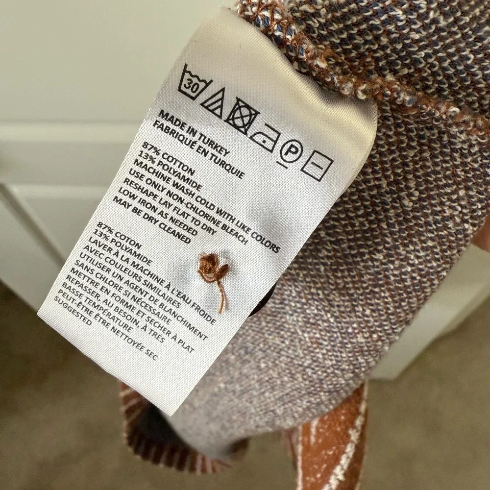 Urban Outfitters Women’s Ellie Rust Striped Button Front Asymmetrical Mini Skirt - Picture 10 of 10